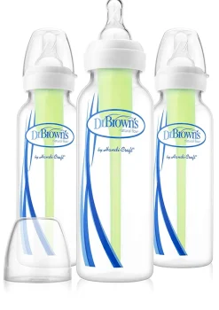 Dr Brown's Bottle Feeding>8 oz Options Narrow Bottle - 3pk