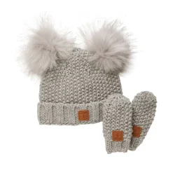 Kombi Hats>Adorable Knit Toque and Mittens Set - Infants