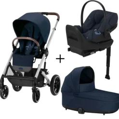 Cybex Full Size Strollers|Stroller Accessories>Balios S Lux 2 Ocean Blue Bundle