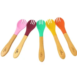 Avanchy Tableware>Bamboo Baby Forks - 5 Pack