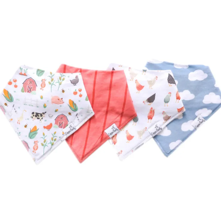 Copper Pearl Bibs & Burp Cloths>Bandana Drool Bibs - 4 Pack