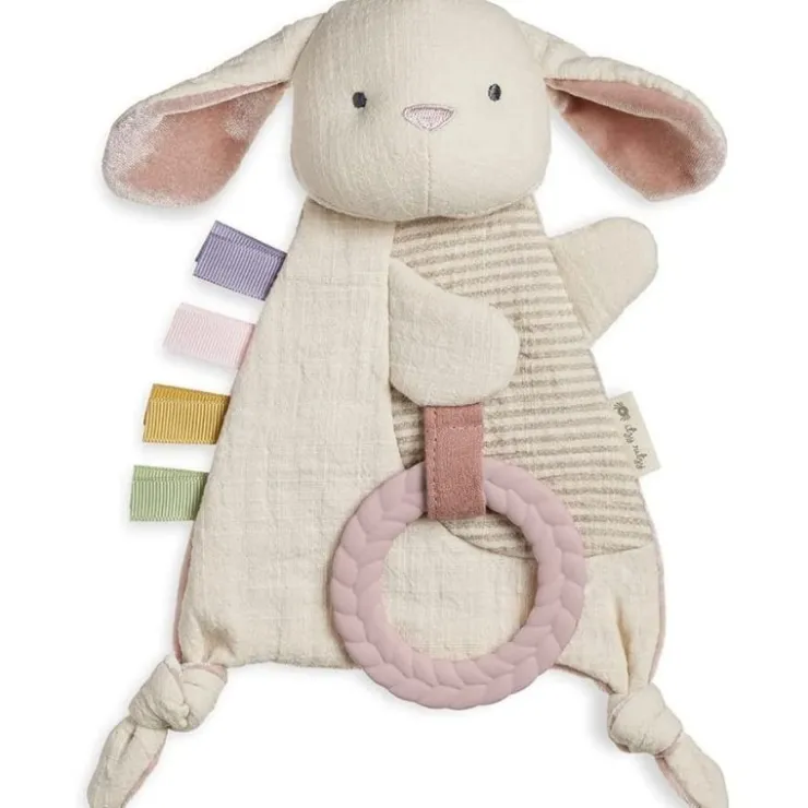 Itzy Ritzy Sensory Toys>Bitzy Crinkle Sensory Crinkle Toy with Teether