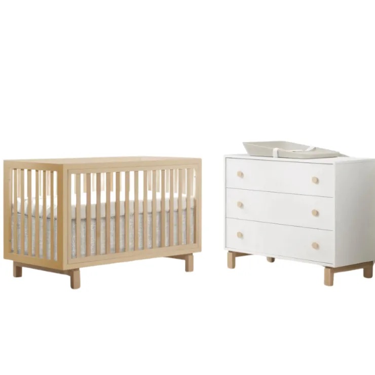 Tulip Juvenile Cribs|Dressers>Bjorn Convertible Crib and 3-Drawer Dresser Combo