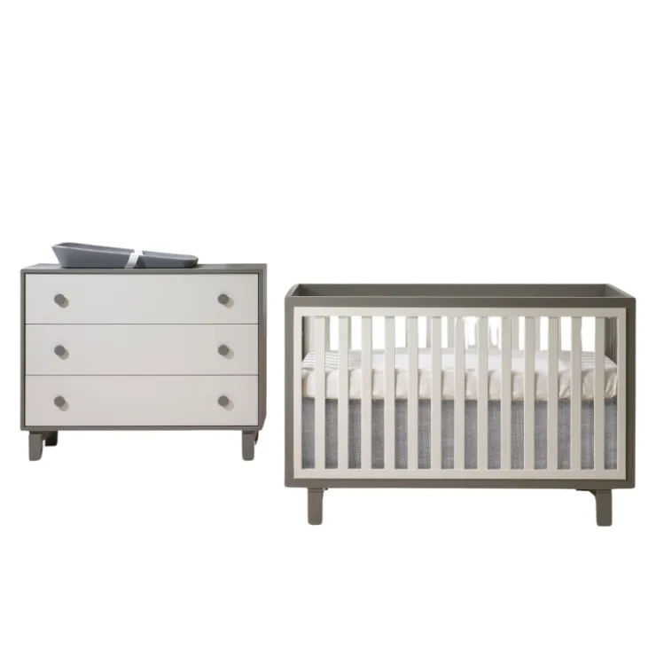 Tulip Juvenile Cribs|Dressers>Bjorn Convertible Crib and 3-Drawer Dresser Combo