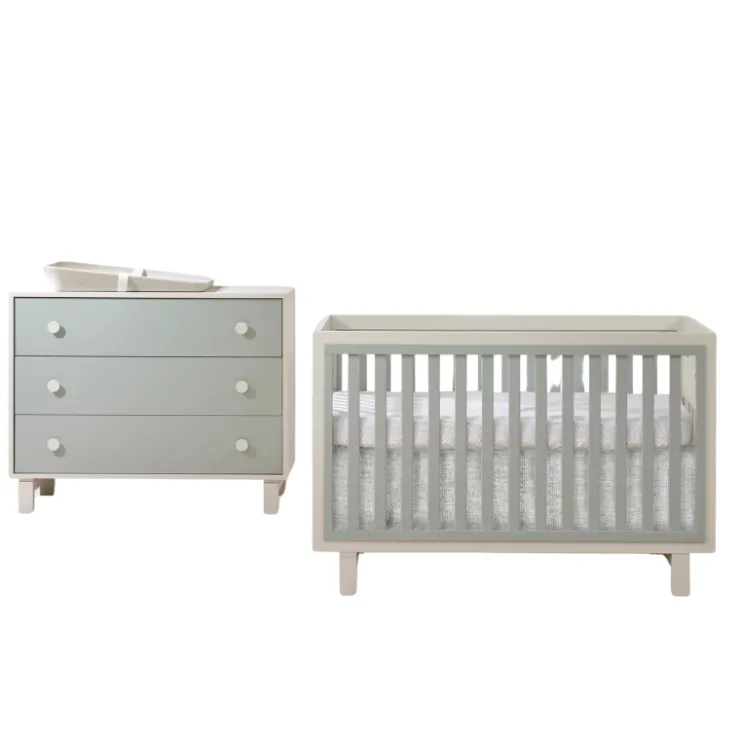 Tulip Juvenile Cribs|Dressers>Bjorn Convertible Crib and 3-Drawer Dresser Combo