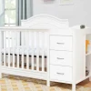DaVinci Baby Dressers>Charlie 4-in-1 Convertible Mini Crib and Changer - White