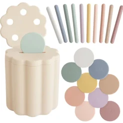 Mushie Games & Puzzles>Coin & Tube Sorting Set