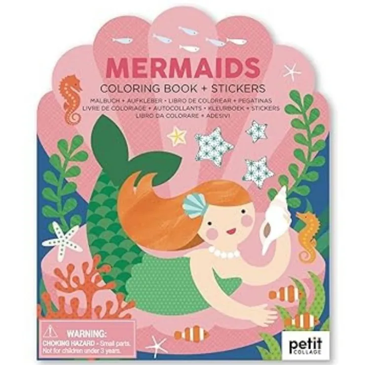 Petit Collage Arts & Crafts>Coloring Book With Stickers