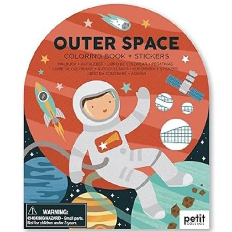 Petit Collage Arts & Crafts>Coloring Book With Stickers