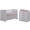 Tulip Juvenile Cribs|Dressers>Contempo Island Convertible Crib + 4-Drawer Dresser Combo