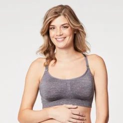 Cake Maternity Nursing Bras & Tanks>Cotton Candy Nursing Bra Black