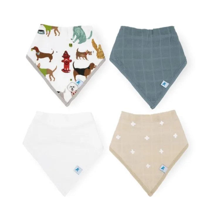 Little Unicorn Bibs & Burp Cloths>Cotton Muslin + Fleece Bandana Bib