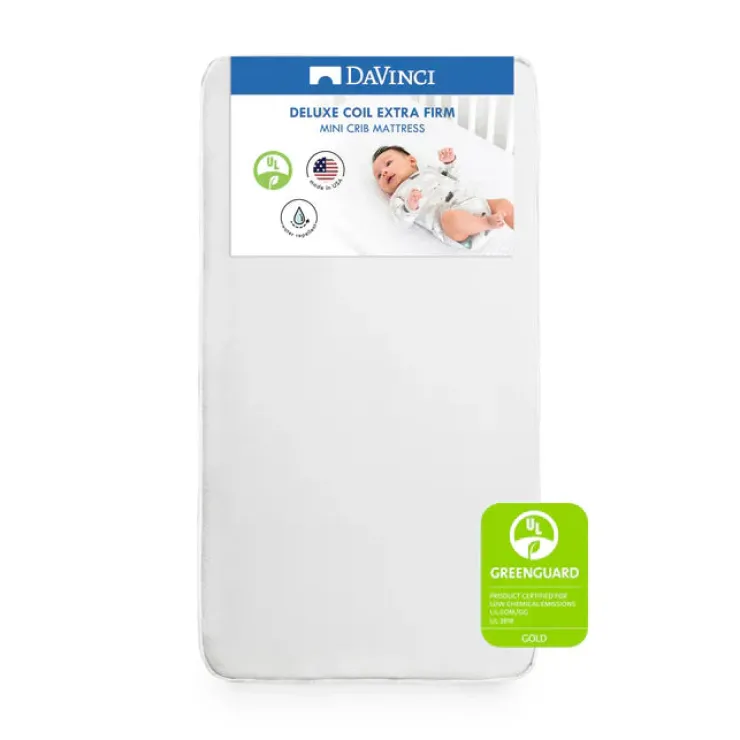 DaVinci Mattresses|Mattresses>Deluxe Coil Extra Firm Mini Crib Mattress