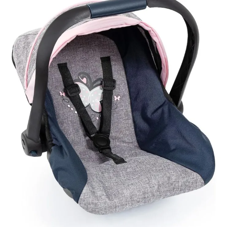 Bayer Design Dolls>Deluxe Doll's Car Seat With Canopy - Grey