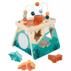 Janod Activity Toys>Dino - Multi-Activity Volcano Cube