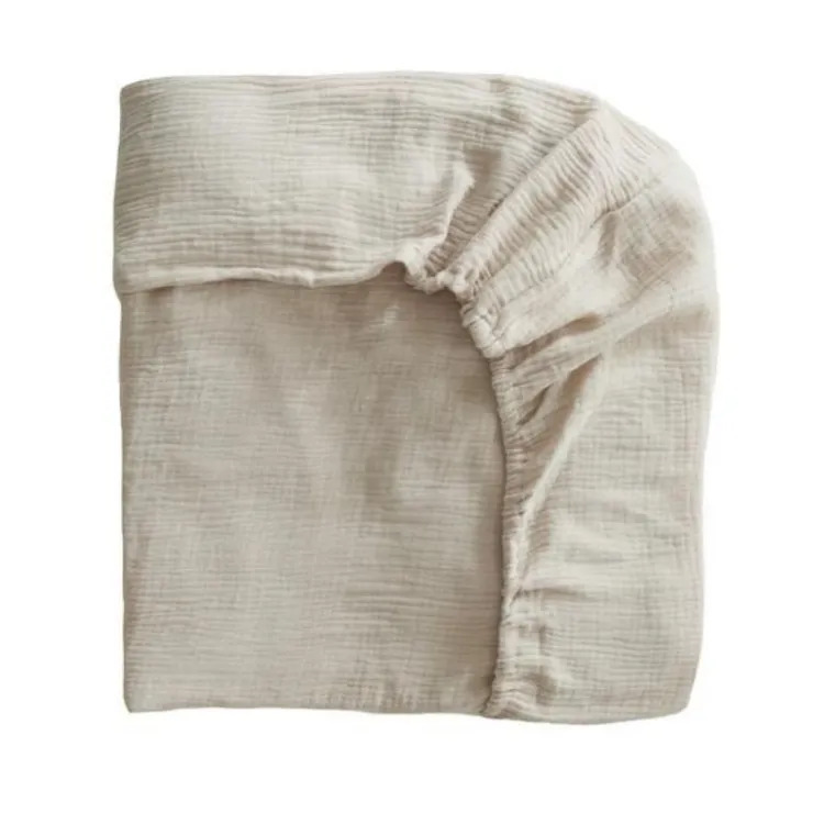 Mushie Bedding>Extra Soft Muslin Crib Sheet