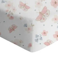 Living Textiles Crib Sheets|Bedding>Fitted Cotton Crib Sheet