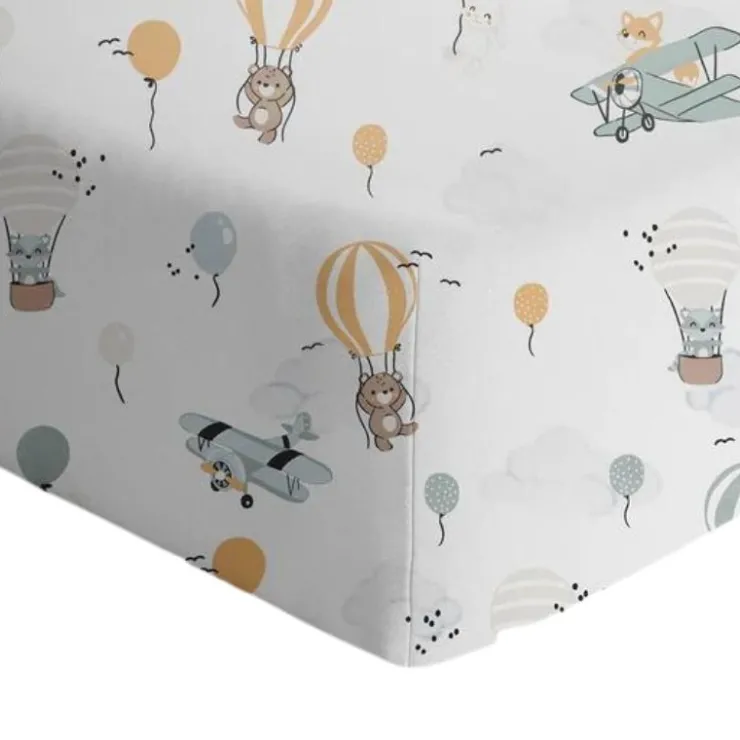 Living Textiles Crib Sheets|Bedding>Fitted Cotton Crib Sheet