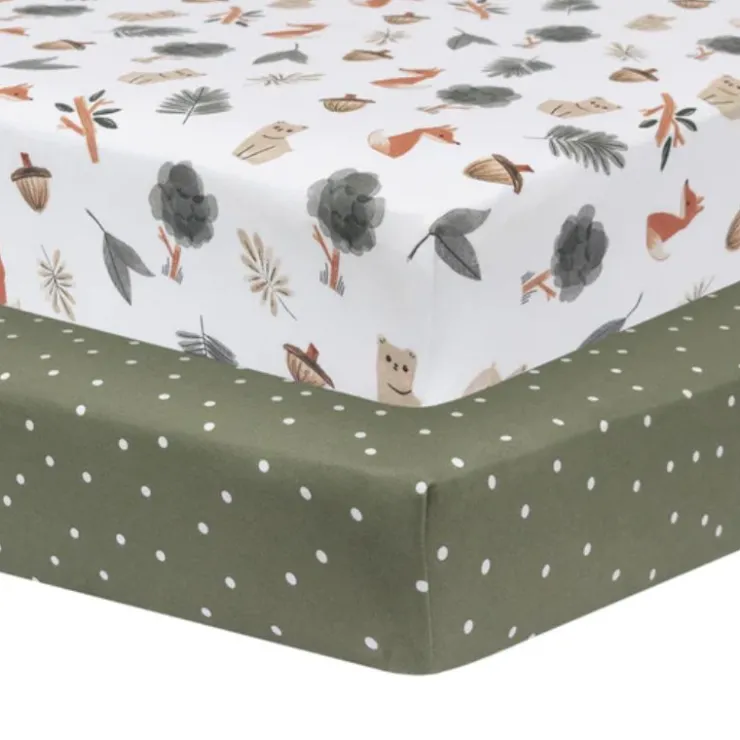 Living Textiles Crib Sheets|Bedding>Fitted Cotton Crib Sheet