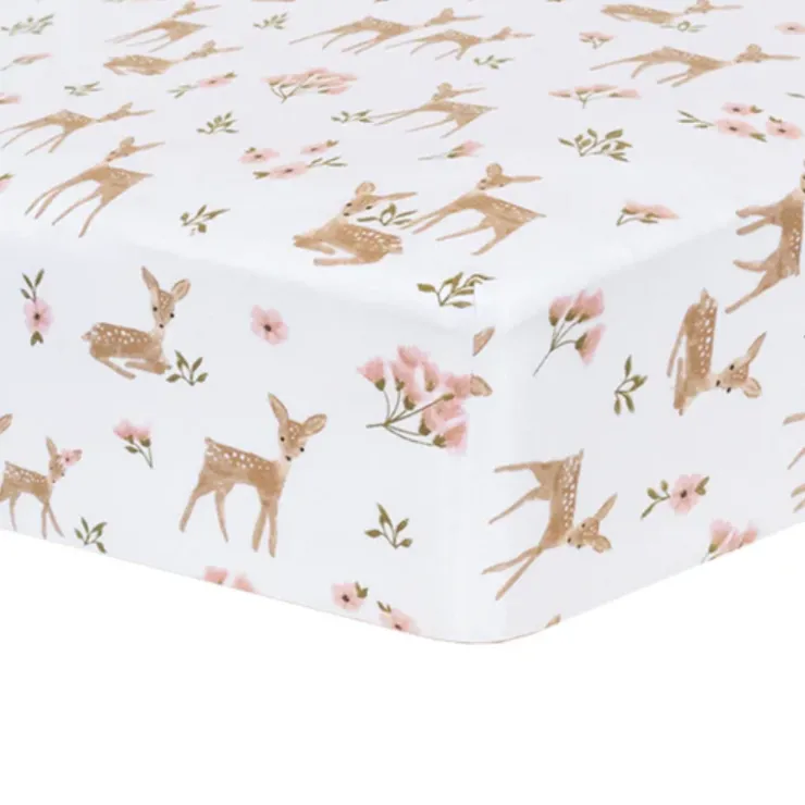 Living Textiles Crib Sheets|Bedding>Fitted Cotton Crib Sheet