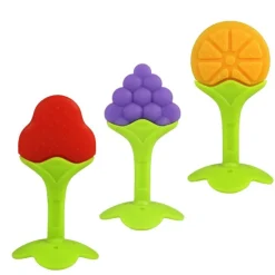 RaZbaby Silicone Teethers>Fruitque Teether Set - 3 Pack