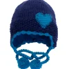 CaliKids Hats>Heart Ski Hat - Navy