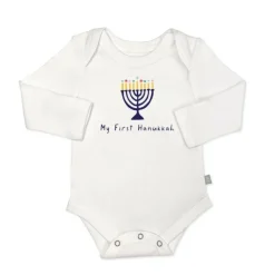 Finn and Emma Onesies>Holiday Graphic Long Sleeve Bodysuit