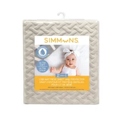 Simmons Bedding>2-in-1 Crib Mattress Sheet and Protector