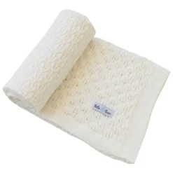 Beba Bean Bedding>Knit Leaf Baby Blanket