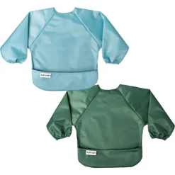 Tiny Twinkle Bibs & Burp Cloths>Mess-proof Full Sleeve Bibs - 2 Pack