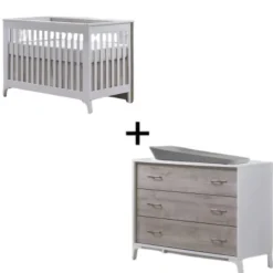 Tulip Juvenile Cribs>Metro Convertible Crib and 3 Drawer Dresser Combo