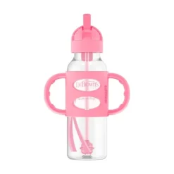 Dr Brown's Bottle Feeding>Milestones Narrow Sippy Straw Bottle with Silicone Handles