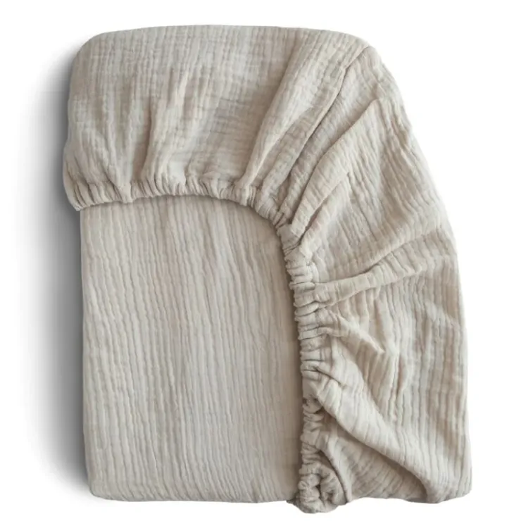 Mushie Crib Sheets|Bedding>Mini Muslin Crib Sheet