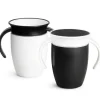 Munchkin Tableware>Miracle 360° Black & White 7 oz Trainer Cup - 2 Pack