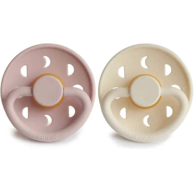Frigg Pacifiers|Pacifier Sets>Moon Natural Rubber Baby Pacifier - 2 Pack
