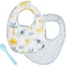 Stephen Joseph Bibs & Burp Cloths>Muslin Bib Set With Matching Spoon