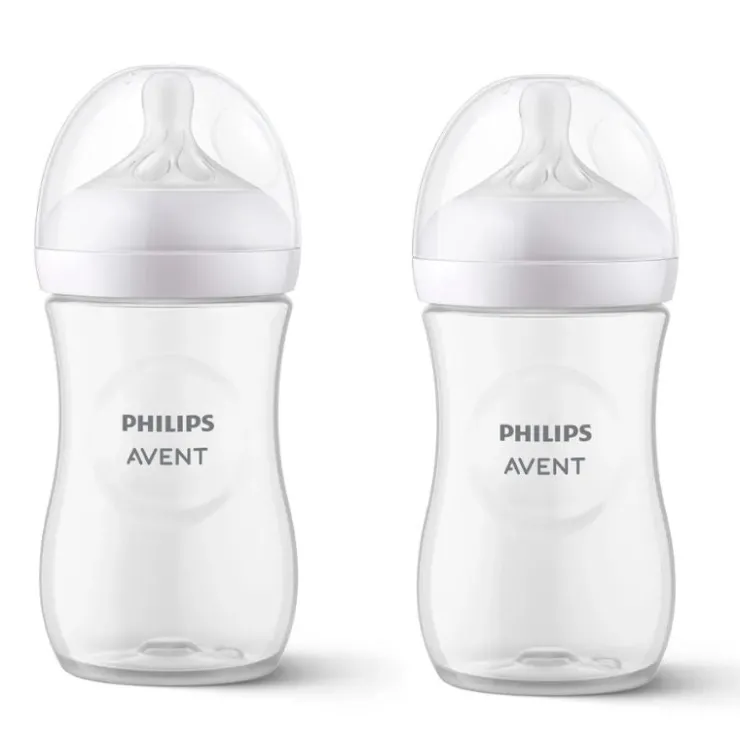 Philips Avent Bottle Feeding>Natural Bottle Clear - 2 Pack