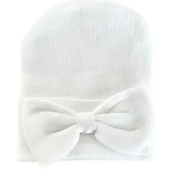 Kidcentral Essentials Hats>Newborn Knitted Hat with Bow