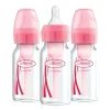 Dr Brown's Bottle Feeding>Option+ Narrow 4oz Bottle - Pink (3 Pack)