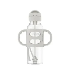Dr Brown's Tableware>8oz Sippy Straw Bottle - Grey