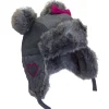 CaliKids Hats>Pom Trapper Hat - Grey