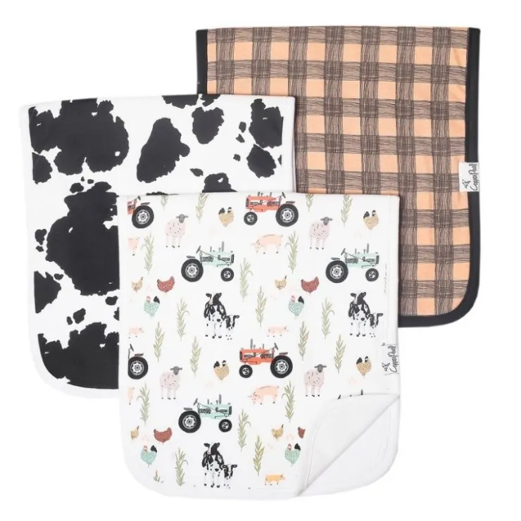Copper Pearl Bibs & Burp Cloths>Premium Burp Cloths - 3 Pack
