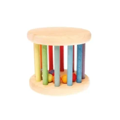 Grimm's Sensory Toys>Rainbow Rolling Wheel with Bell