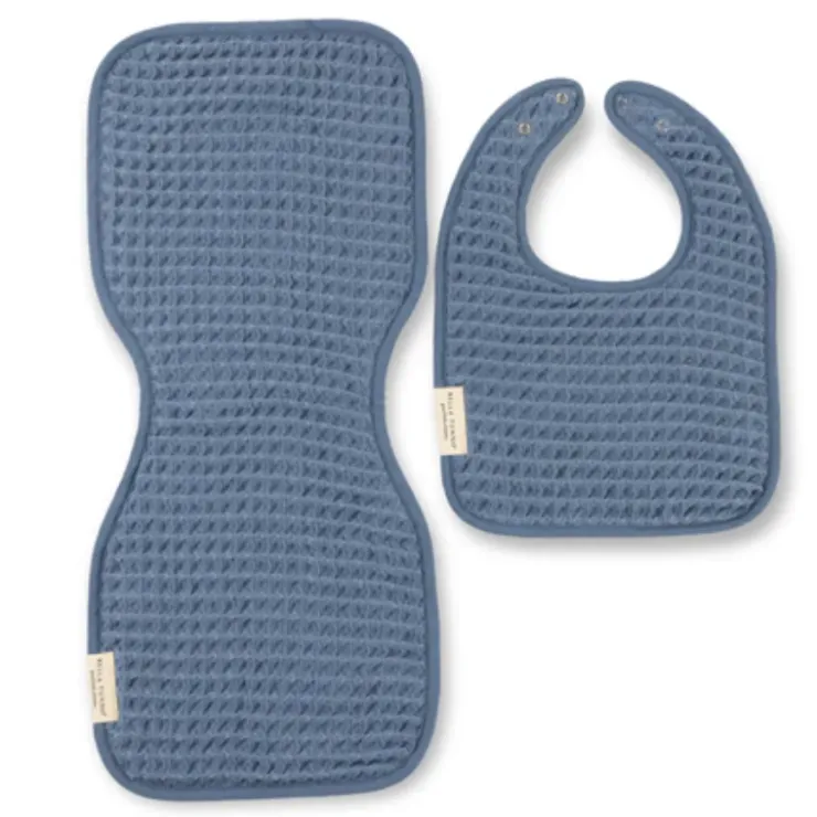 Bella Tunno Bibs & Burp Cloths>Reversible Bib + Burp Set