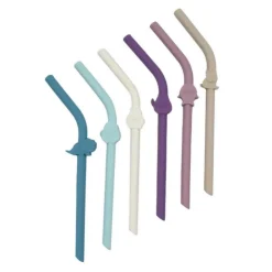 Melii Baby Tableware>Silicone Animal Straws with Cleaning Brush