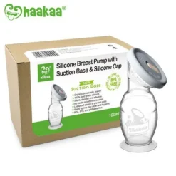 Haakaa Breast Pumps>Silicone Breast Pump w/ Suction Base & Silicone Cap - 150ml