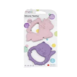 Melii Baby Silicone Teethers>Silicone Teethers - 2 Pack