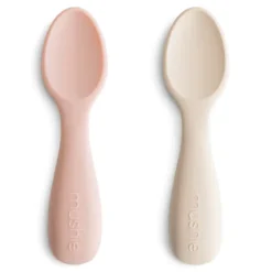 Mushie Tableware>Silicone Toddler Starter Spoons 2-Pack