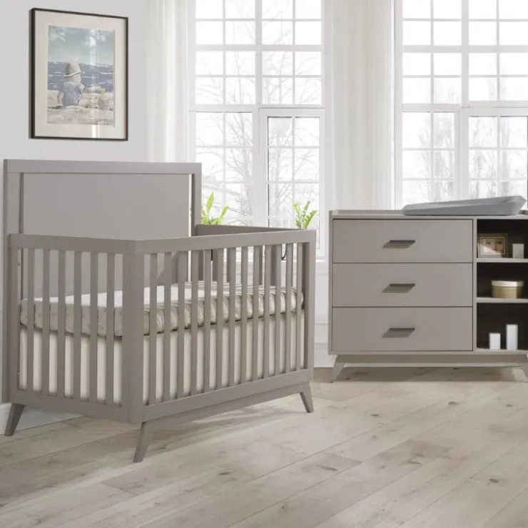 Tulip Juvenile Cribs|Dressers>Sissi Convertible Crib + 3 Drawer Combo Dresser Set