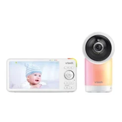 Vtech Video Monitors>Smart WiFi Remote Access 360 Degree Pan & Tilt Video Baby Monitor with 5” Display